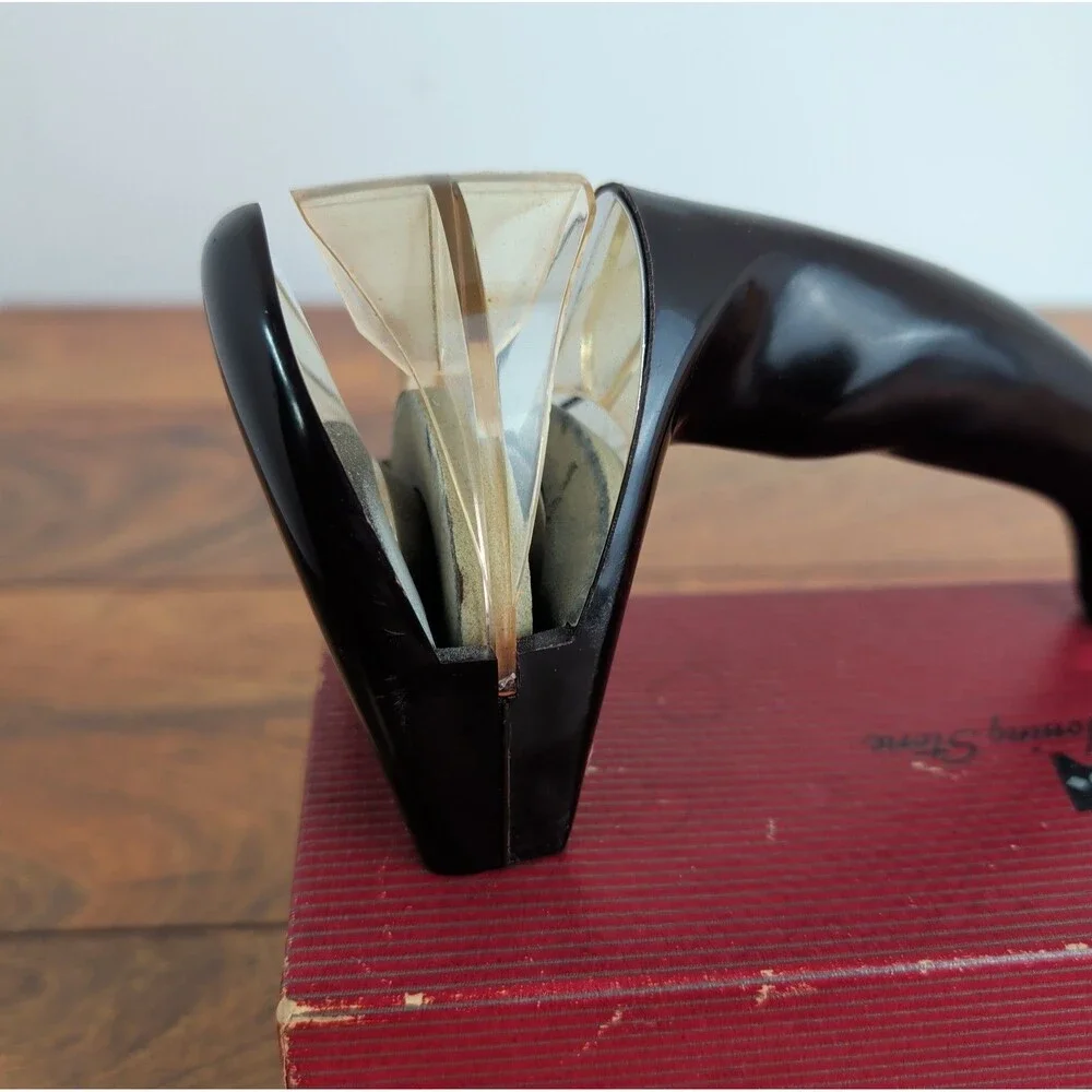 Cutco Knife Sharpener Vintage Hand Held Pull Through Honing Stone Kitchen Tool